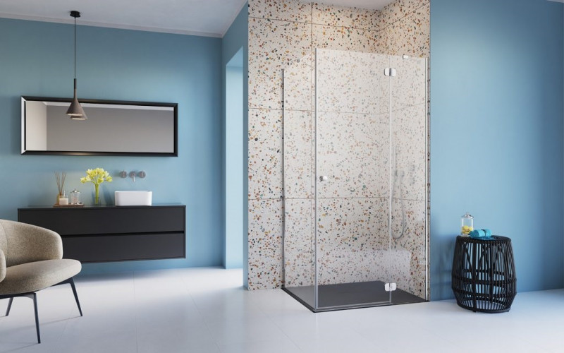 Radaway Torrenta KDJ kabina kwadratowa 90x90 drzwi otwierane prawe 90 + ścianka 90 chrom przeźroczyste Easy Clean 132202-01-01R