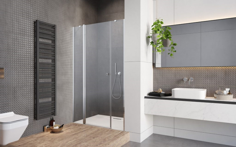 Radaway Eos DWJS drzwi do wnęki wahadłowe 120 cm lewe chrom przeźroczyste Easy Clean 13799454-01L