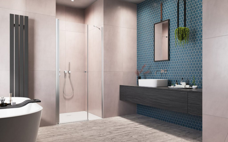 Radaway Eos DWS drzwi do wnęki wahadłowe 110 cm lewe chrom przeźroczyste Easy Clean 137991-01-01L