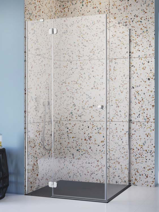 Radaway Torrenta KDJ kabina kwadratowa 80x80 drzwi otwierane lewe 80 + ścianka 80 chrom przeźroczyste Easy Clean 132212-01-01L