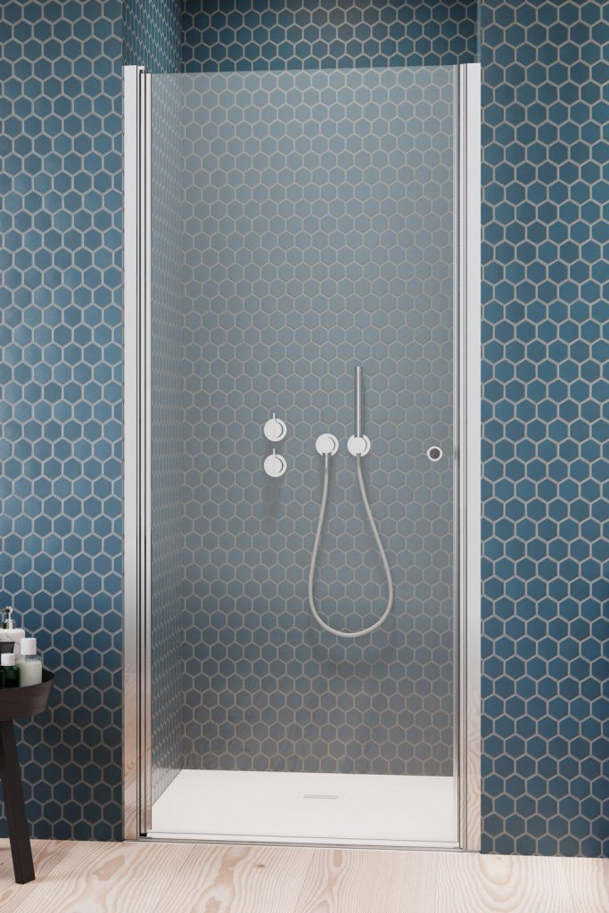 Radaway Eos DWJ I drzwi do wnęki wahadłowe 90 cm lewe chrom przeźroczyste Easy Clean 137903-01-01L