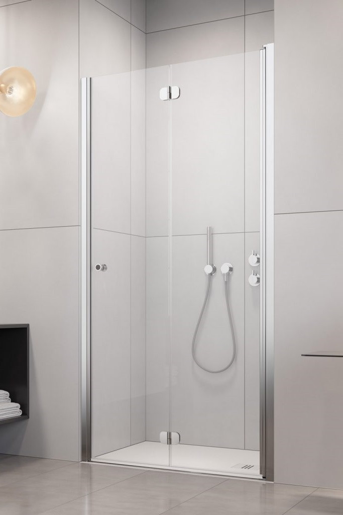Radaway Eos DWB drzwi do wnęki składane 80 cm prawe chrom przeźroczyste Easy Clean 137813-01-01R