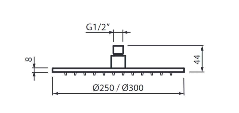 Vedo Desso Oro deszczownica okrągła slim 25x25 złoty VSN7025/ZL