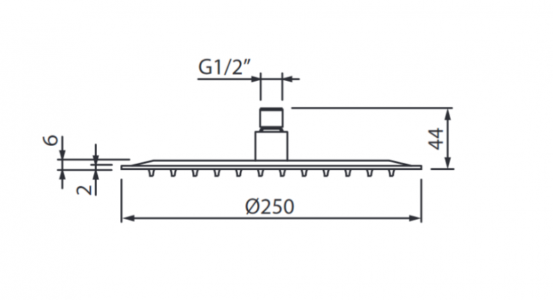 Vedo Desso Oro deszczownica okrągła ultra slim 25x25 złoty VSN0250/ZL