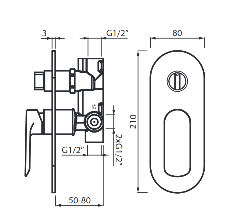 Vedo Aletta Nero podtynkowy zestaw prysznicowy z deszczownicą 30x30 czarny mat VBA5224/30/CZ