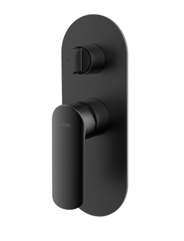 Vedo Aletta Nero podtynkowy zestaw prysznicowy z deszczownicą 25x25 czarny mat VBA5223/25/CZ