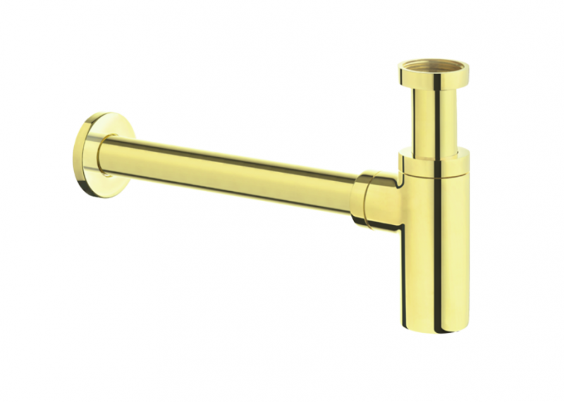 Vedo syfon umywalkowy dekoracyjny okrągły złoty połysk VSY1010/ZL