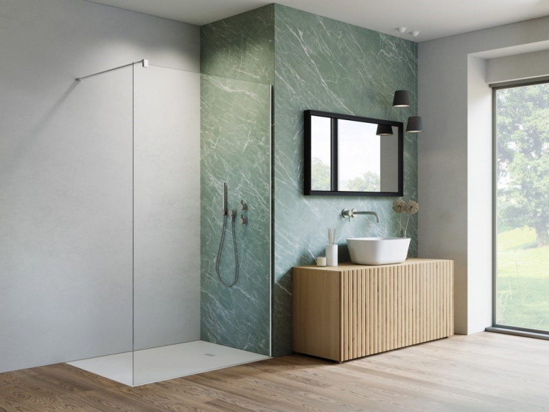 Radaway Nes Walk-In II kabina typu Walk-In ścianka 70 cm L/P chrom przeźroczyste Easy Clean 10013070-01-01