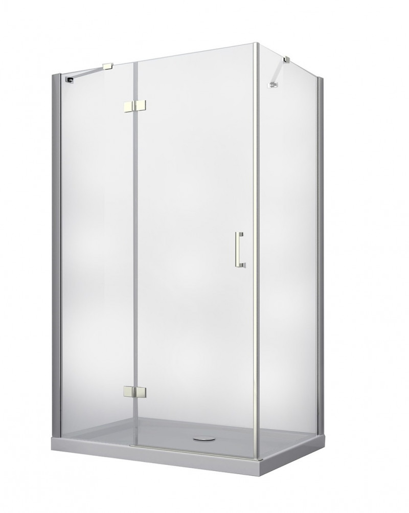 BESCO Viva 195 Kabina prostokątna 120x90 lewa drzwi otwierane chrom przeźroczyste VPL-129-195C