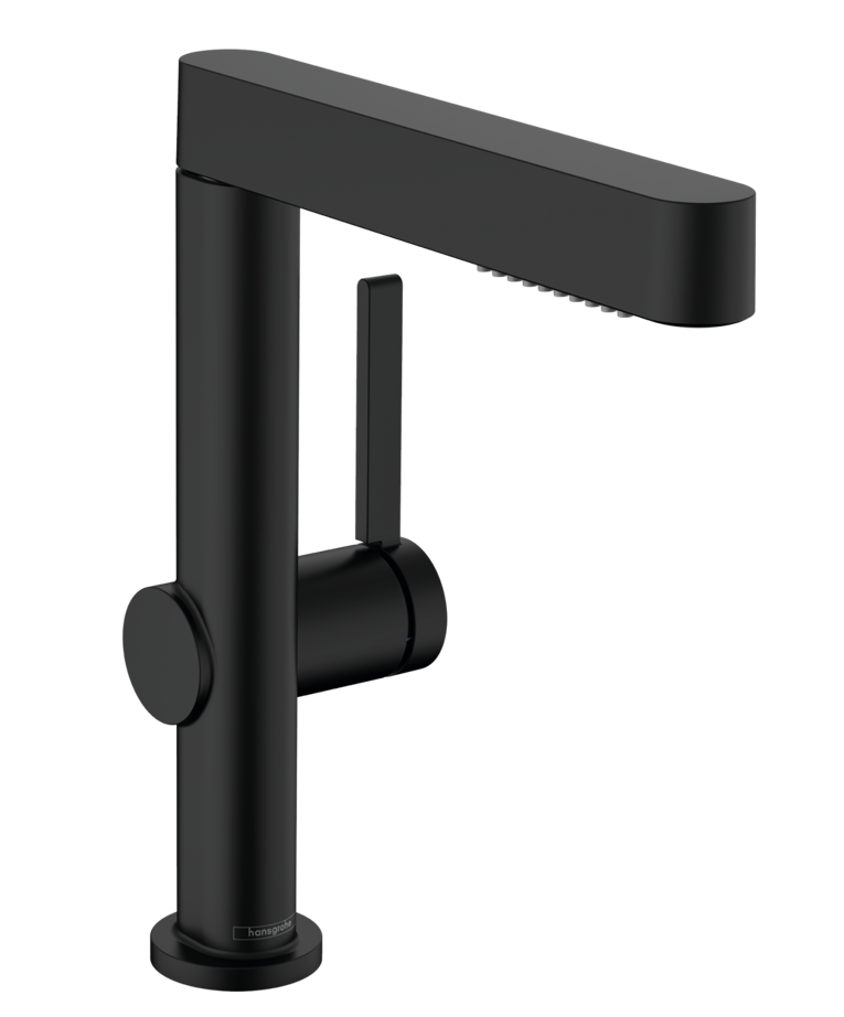 Hansgrohe FinishPlus Finoris 230 bateria umywalkowa z wyciąganą wylewką 2jet i korkiem klik-klak czarny matowy 76063670