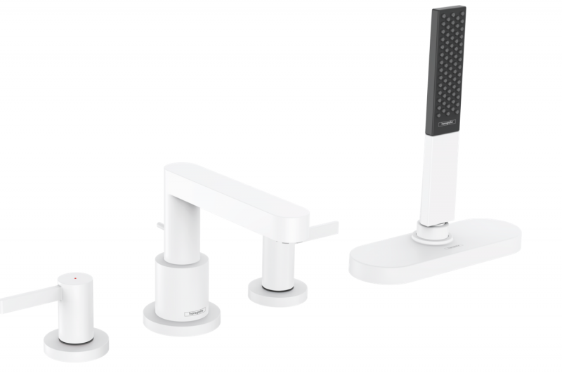 Hansgrohe FinishPlus Finoris bateria wannowa 4-otworowa z sBox biały matowy 76444700