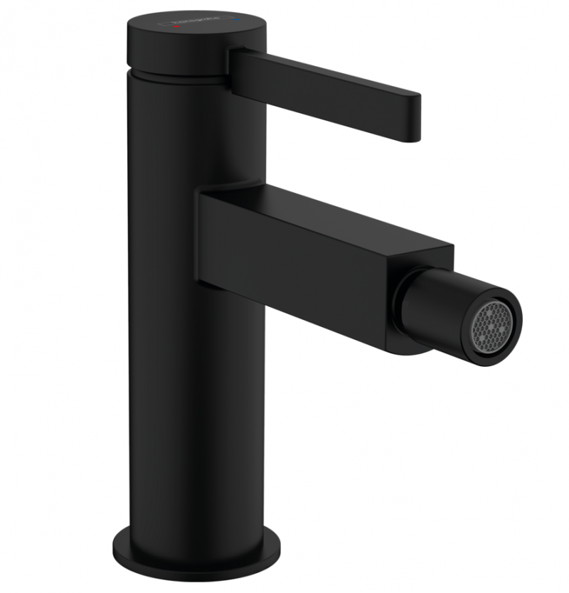Hansgrohe FinishPlus Finoris bateria bidetowa z korkiem klik-klak czarny matowy 76200670