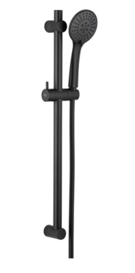 KFA Moza Black zestaw prysznicowy z drażkiem czarny 841-365-81