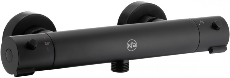 KFA Moza Black termostatyczna bateria prysznicowa ścienna czarny 5736-010-81
