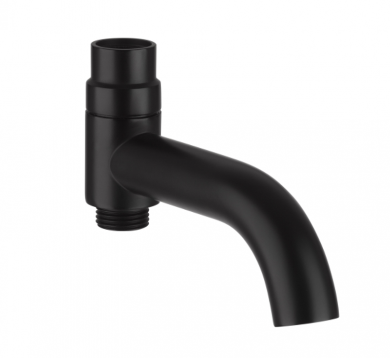 KFA Moza Black wylewka wannowa do kolumny prysznicowej czarny 835-670-81