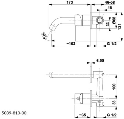 KFA Moza Black bateria umywalkowa podtynkowa czarny 5039-810-81