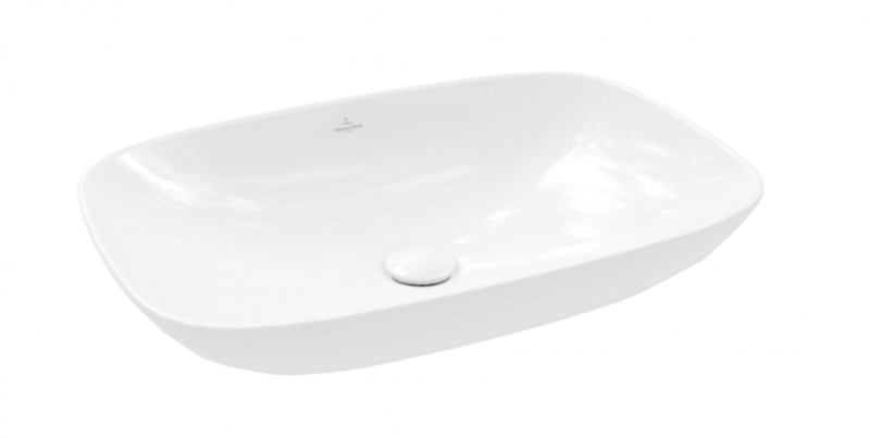 Villeroy&Boch Loop&Friends umywalka stawiana na blat prostokątna 62x42 cm biała Weiss Alpin CeramicPlus 4A5001R1