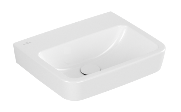 Villeroy&Boch O.Novo umywalka wisząca bez otworu na baterię bez przelewu 45x37 cm biała Weiss Alpin 43444801