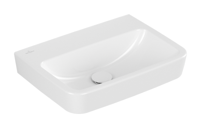 Villeroy&Boch O.Novo umywalka wisząca bez otworu na baterię bez przelewu 50x37 cm biała Weiss Alpin 43445301