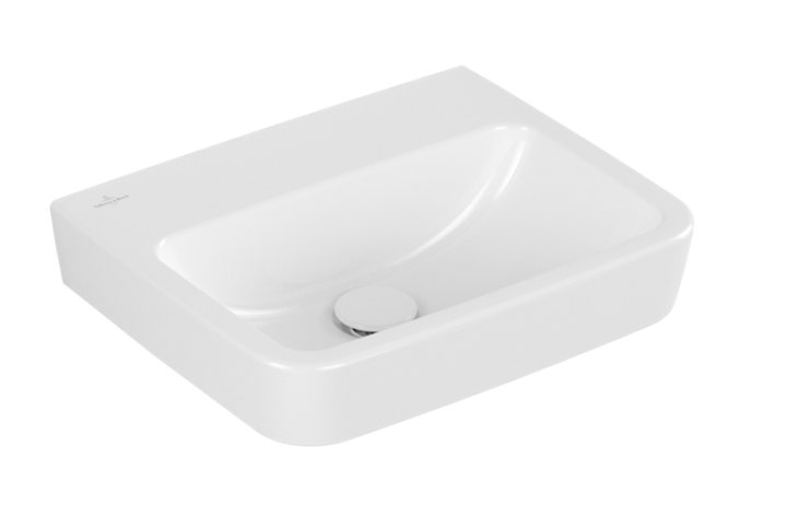 Villeroy&Boch O.Novo umywalka nablatowa bez otworu na baterię bez przelewu 45x37 cm biała Weiss Alpin 43444F01