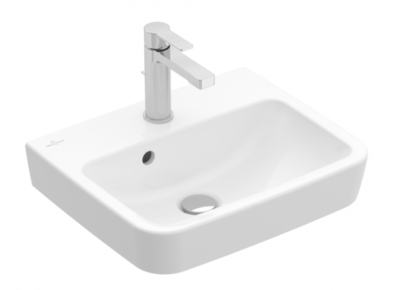 Villeroy&Boch O.Novo umywalka nablatowa z przelewem 45x37 cm biała Weiss Alpin 43444G01