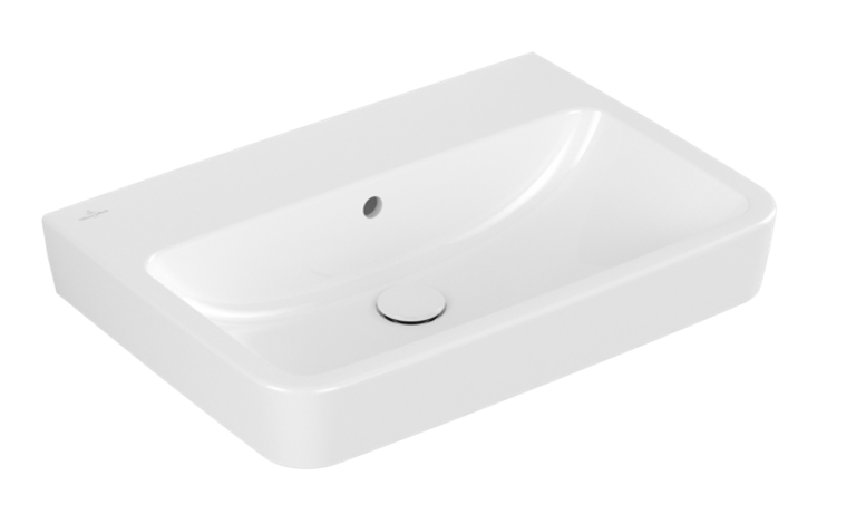 Villeroy&Boch O.Novo umywalka nablatowa bez otworu na baterię z przelewem 65x46 cm biała Weiss Alpin 4A41KJ01