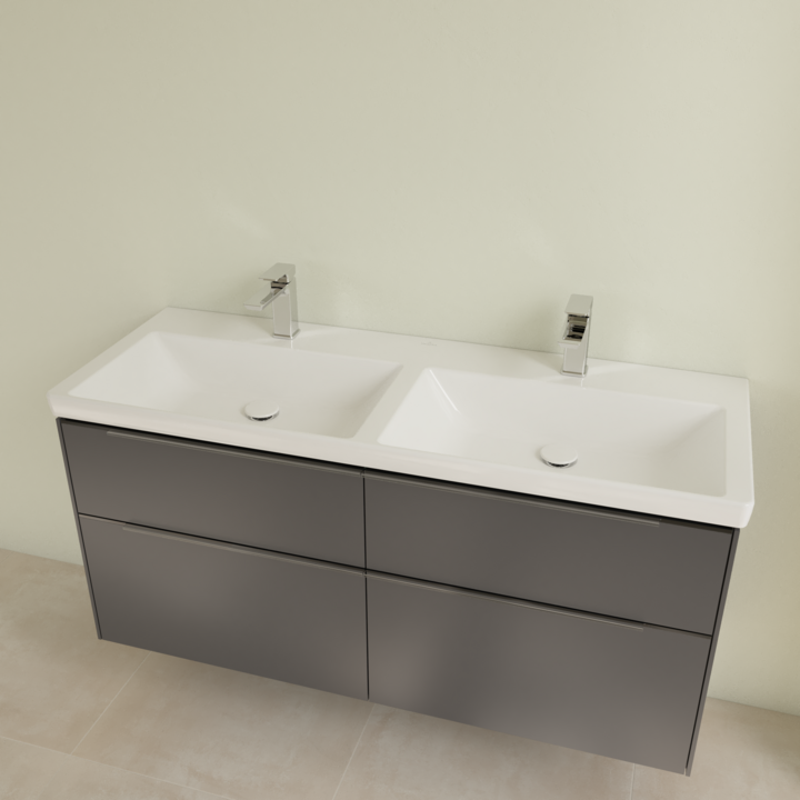 Villeroy&Boch Subway 3.0 umywalka meblowa podwójna 130x47 cm bez przelewu weiss alpin 4A71D101