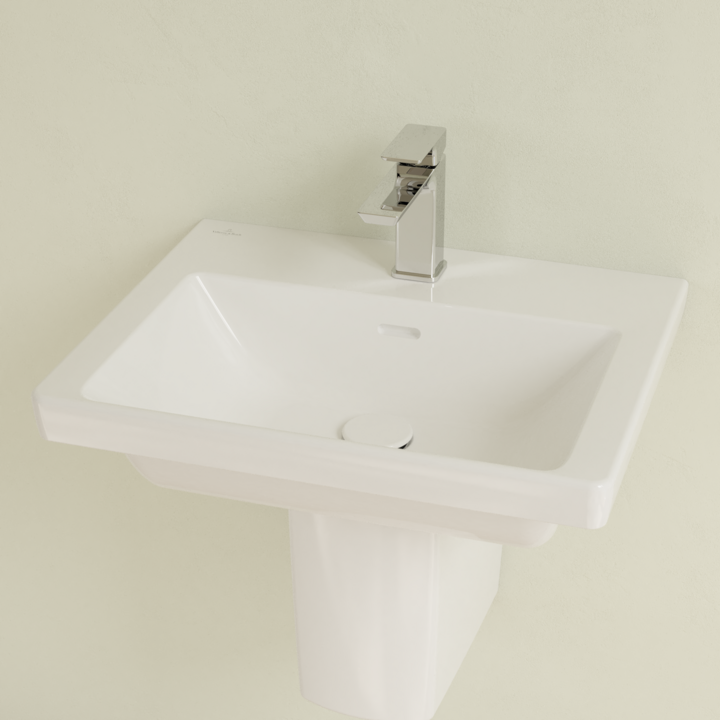 Villeroy&Boch Subway 3.0 umywalka wisząca 55x44 cm z przelewem Weiss Alpin 4A705501