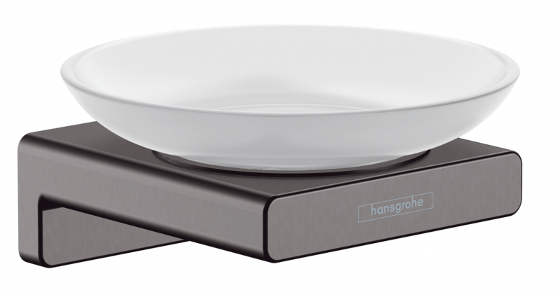 Hansgrohe AddStoris mydelniczka wisząca szkło matowe/czarny chrom szczotkowany 41746340