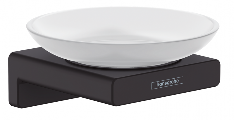 Hansgrohe AddStoris mydelniczka wisząca szkło matowe/czarny matowy 41746670