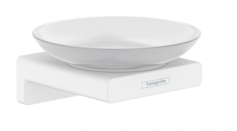 Hansgrohe AddStoris mydelniczka wisząca szkło matowe/biały matowy 41746700