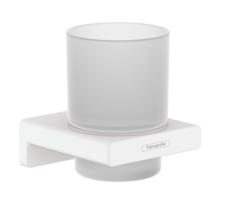 Hansgrohe AddStoris kubek wiszący szkło matowe/biały matowy 41749700