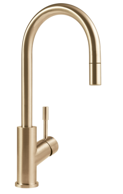 Villeroy&Boch Umbrella Flex bateria kuchenna z wyciąganą wylewką złoty matowy 92540003