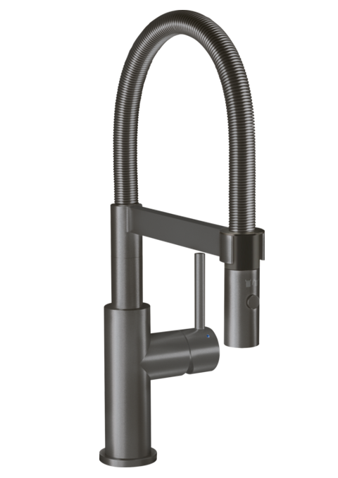 Villeroy&Boch Steel Expert Compact bateria kuchenna z elastyczną wylewką antracyt 92730005