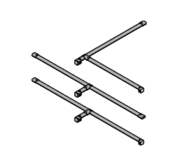 Huppe Xtensa Pure zestaw uzupełniający do rozwiązania typu T czarny XT0501123