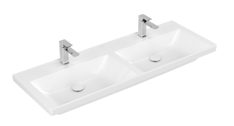 Villeroy&Boch Subway 3.0 umywalka meblowa podwójna 130x47 cm bez przelewu weiss alpin 4A71D101