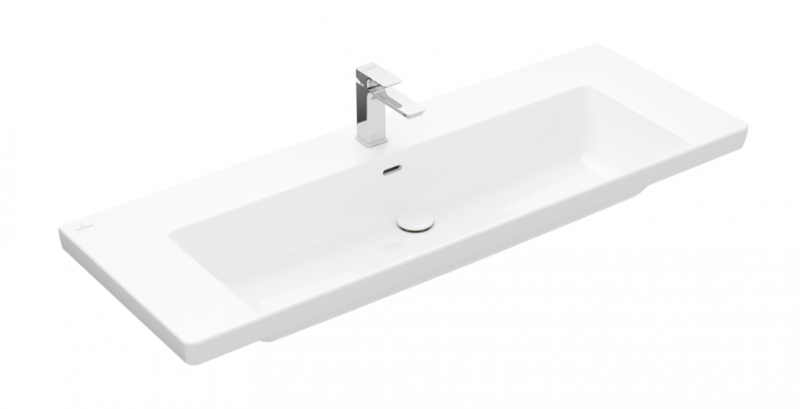 Villeroy&Boch Subway 3.0 umywalka meblowa 130x47 cm z 1 otworem z przelewem weiss alpin CeramicPlus 4A70D5R1