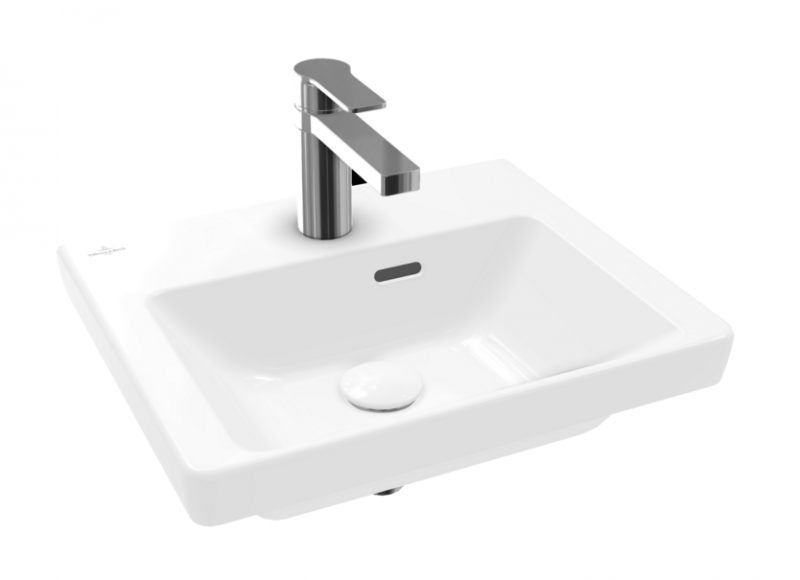 Villeroy&Boch Subway 3.0 umywalka meblowa 45x37 cm z przelewem Weiss Alpin CeramicPlus 4370FKR1