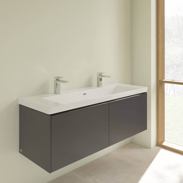 Villeroy&Boch Subway 3.0 umywalka meblowa 130x47 cm z 2 otworami z przelewem weiss alpin CeramicPlus 4A70D4R1