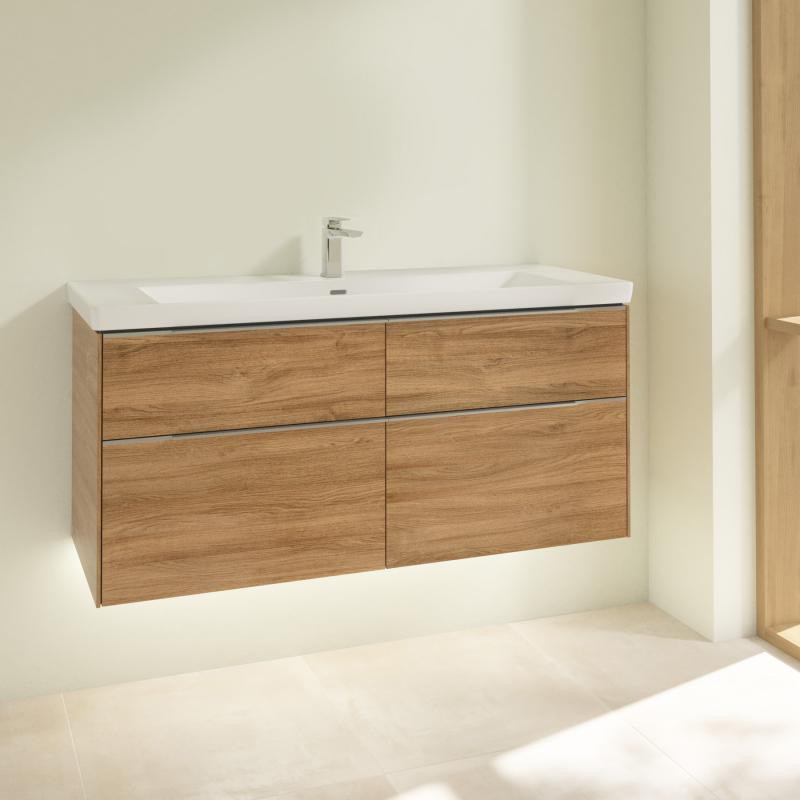 Villeroy&Boch Subway 3.0 umywalka meblowa 130x47 cm z 1 otworem z przelewem weiss alpin CeramicPlus 4A70D5R1