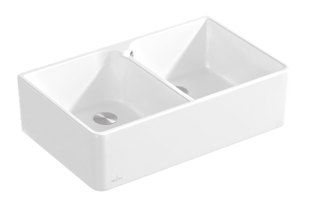 Villeroy&Boch Farmhouse 80X zlewozmywak ceramiczny 2 komory Weiss Alpin CeramicPlus 638001R1