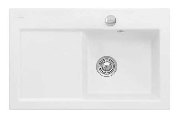 Villeroy&Boch Subway 45 zlewozmywak ceramiczny 1 komora z prawej strony Snow White CeramicPlus 671402KG