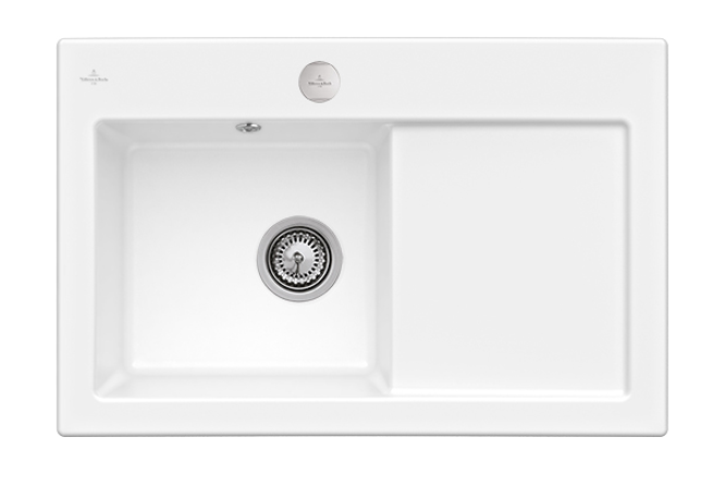 Villeroy&Boch Subway 45 zlewozmywak ceramiczny 1 komora z lewej strony Weiss Alpin CeramicPlus 677202R1