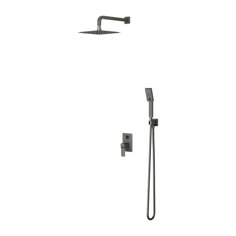 Omnires Slide komplet system prysznicowy podtynkowy grafit SYSSL12GR