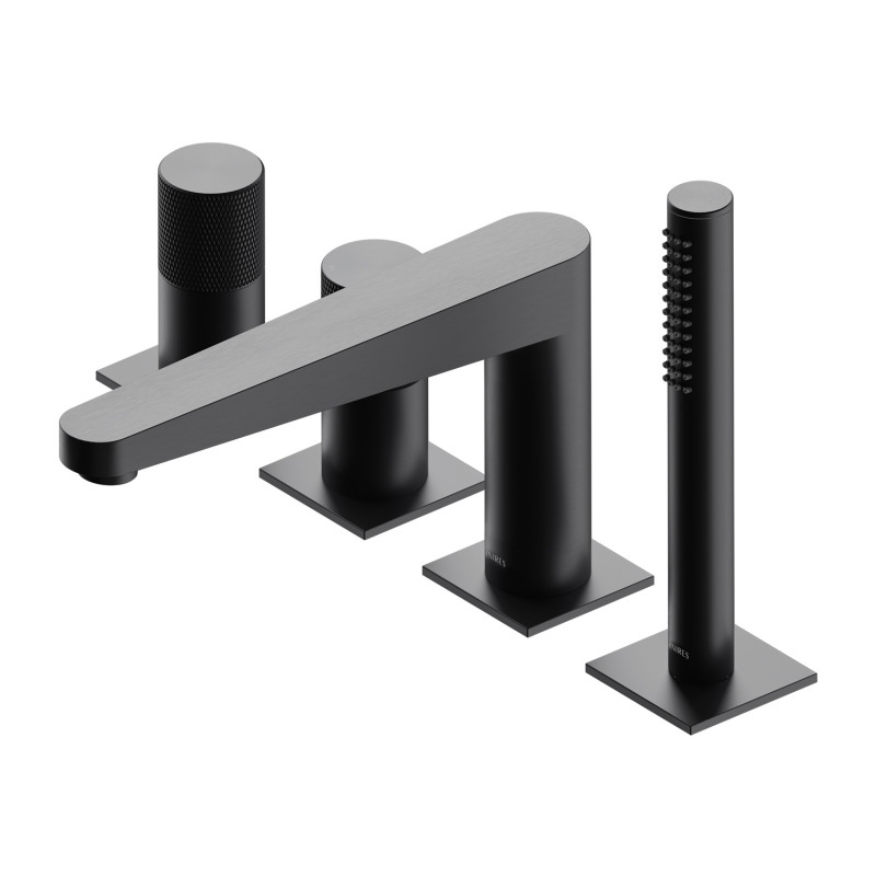 Omnires Contour bateria wannowa 4-otworowa antracyt szczotkowany CT8032AT