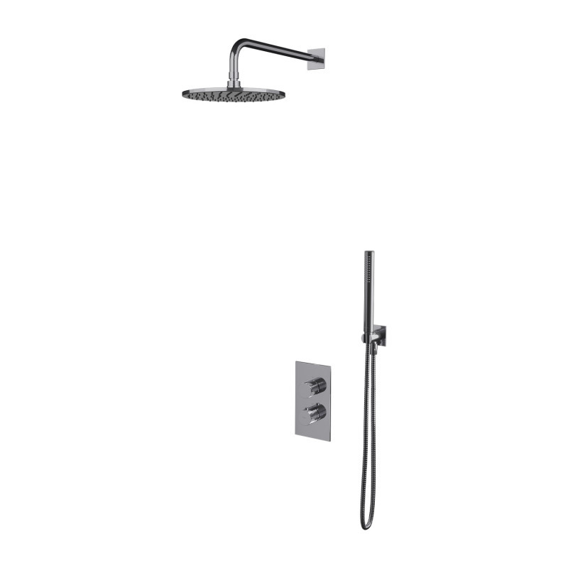 Omnires Contour kompletny termostatyczny system prysznicowy podtynkowy chrom połysk SYSCT11CR