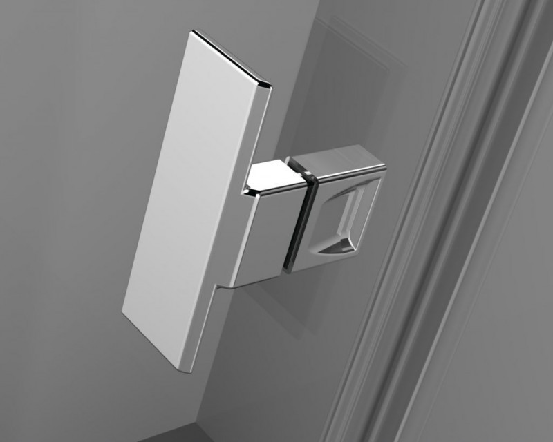 Radaway Nes 8 DWD II drzwi wnękowe dwuczęściowe wahadłowe 180 cm chrom przeźroczyste Easy Clean 10081030-01-01 + 10080177-01-01