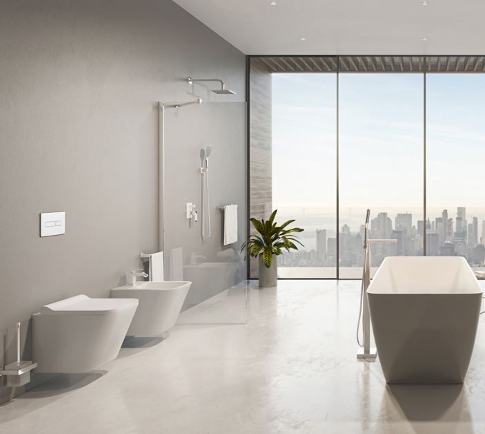 Omnires Fontana muszla wisząca bezkołnierzowa + deska wolnoopadająca FONTANAMWBP