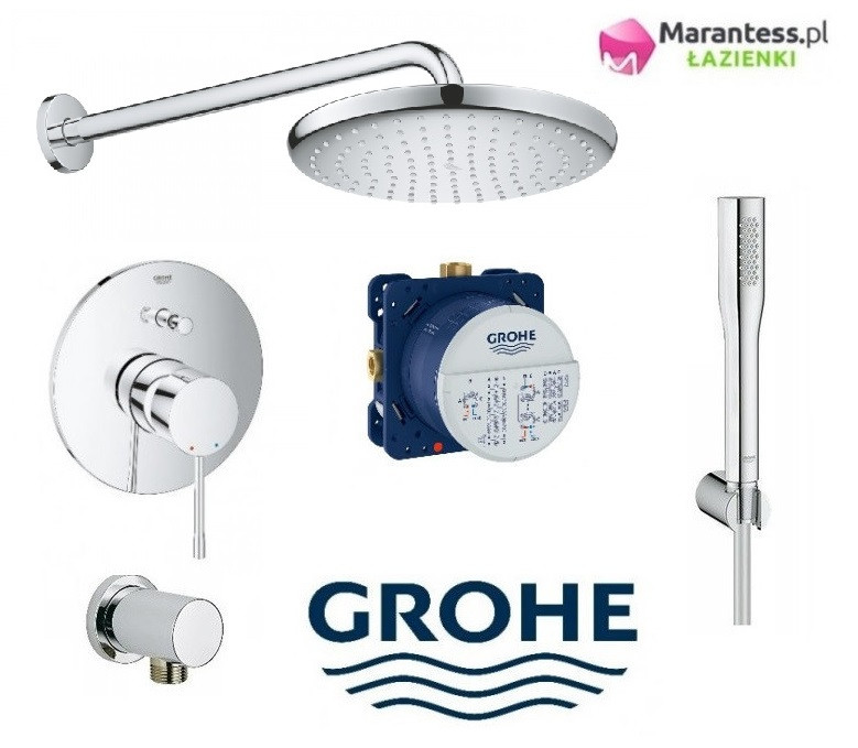 Grohe Essence New Smartbox zestaw podtynkowy kompletny z deszczownicą Tempesta 250 Rain 25 cm 24058001NAT20