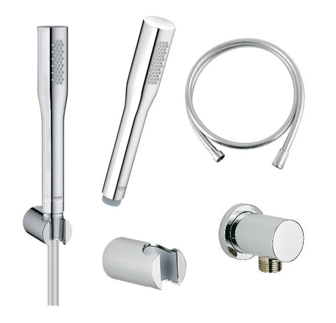 Grohe Essence zestaw podtynkowy z deszczownicą Tempesta 250 Rain 25 cm, słuchawką i syfonem z napełnianiem wanny przez przelew kompletny 24092001WAN20